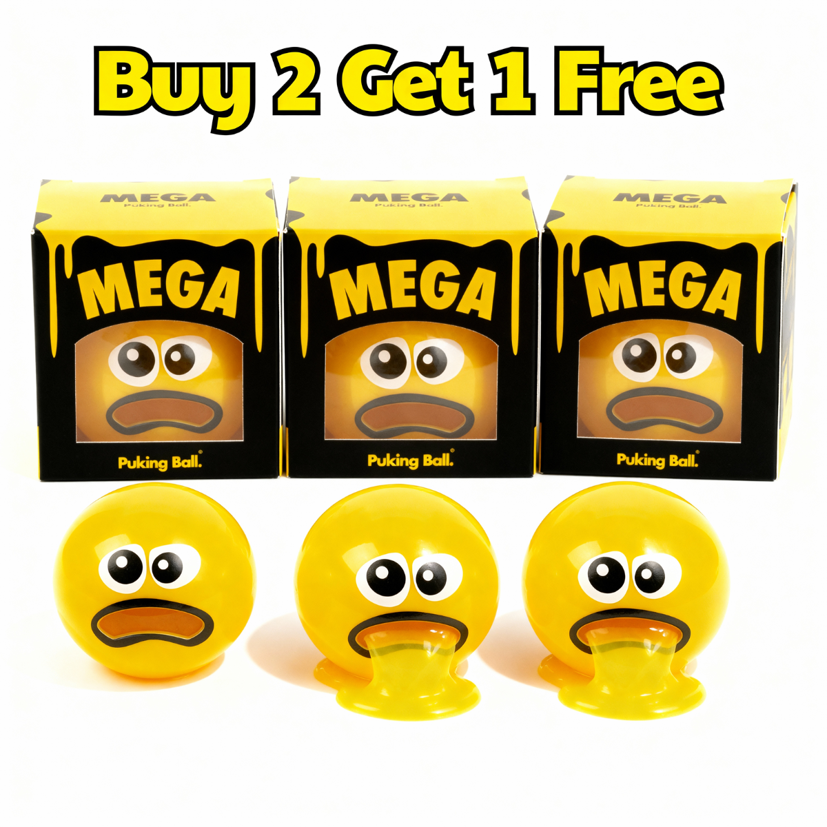 3 Mega Puking Balls + 3 Slimes