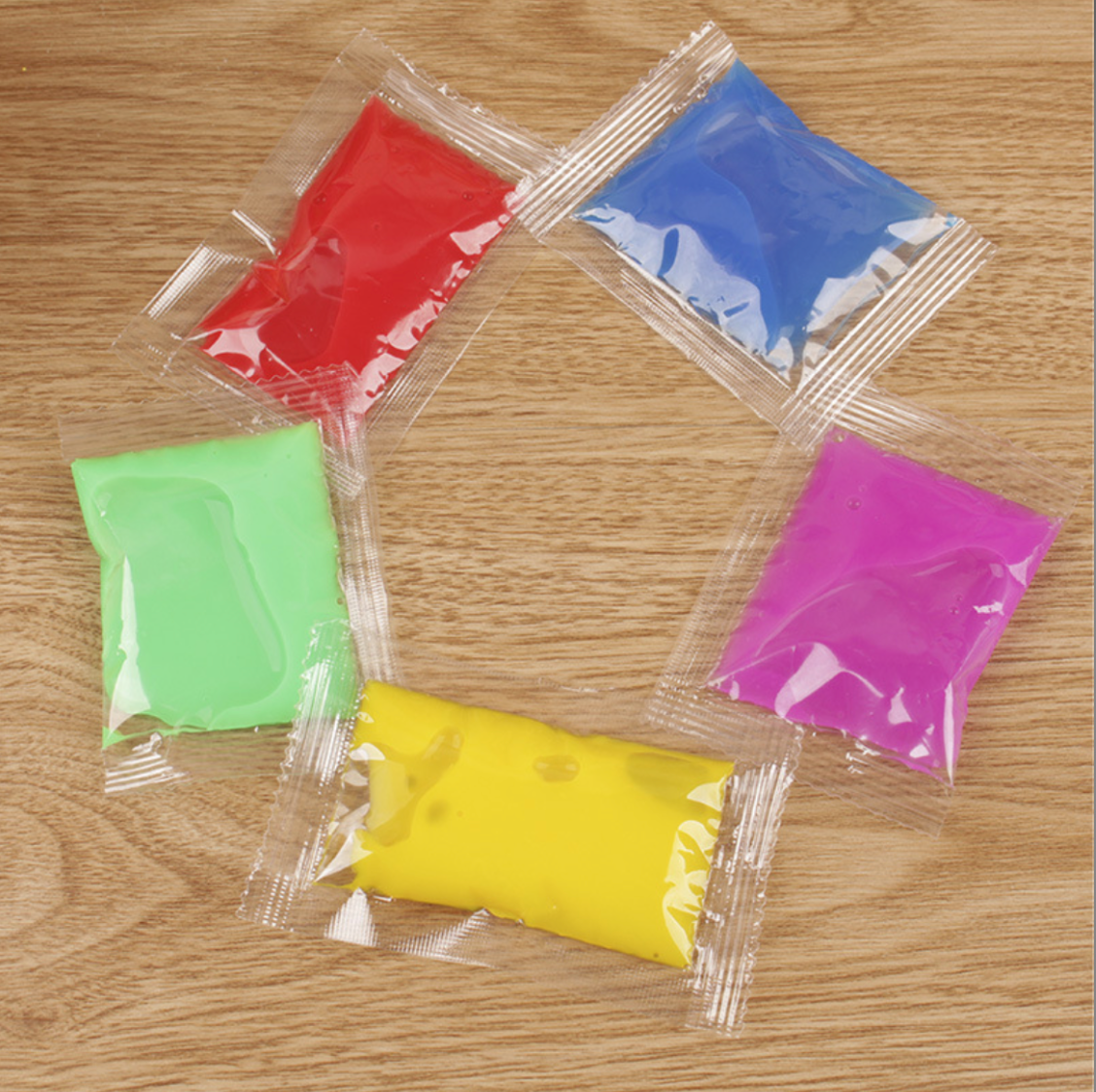 5 Colored Non-Stick Slime Pack - Limited Time Offer